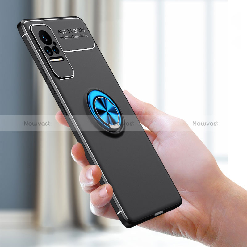 Ultra-thin Silicone Gel Soft Case Cover with Magnetic Finger Ring Stand SD1 for Xiaomi Civi 5G