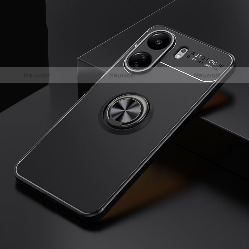 Ultra-thin Silicone Gel Soft Case Cover with Magnetic Finger Ring Stand SD1 for Xiaomi Poco C65