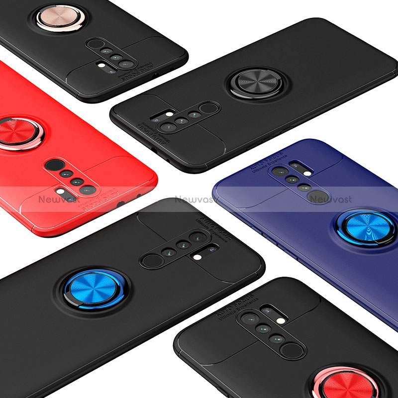 Ultra-thin Silicone Gel Soft Case Cover with Magnetic Finger Ring Stand SD1 for Xiaomi Poco M2