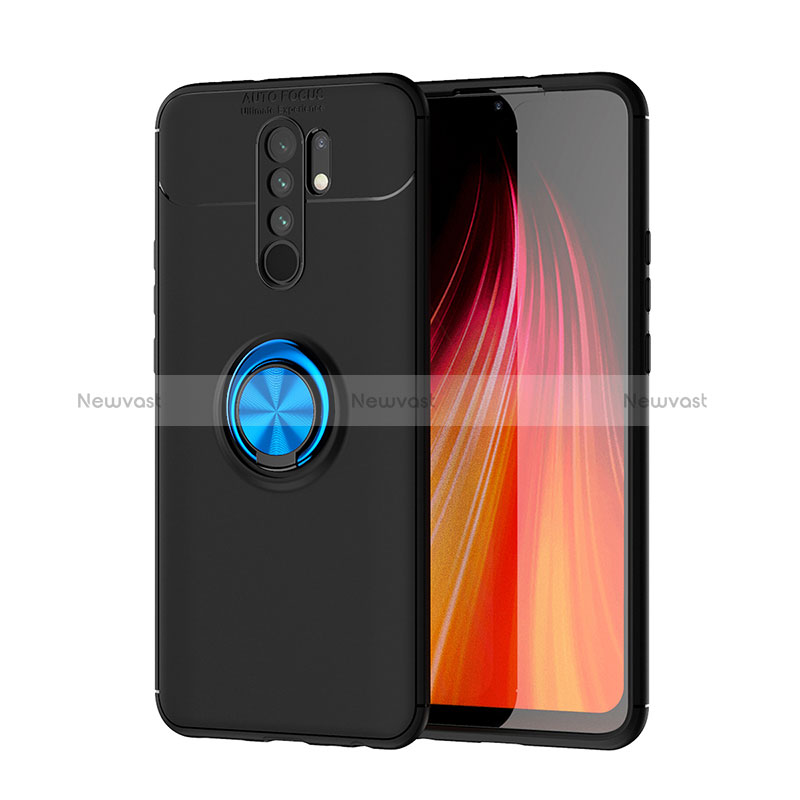 Ultra-thin Silicone Gel Soft Case Cover with Magnetic Finger Ring Stand SD1 for Xiaomi Poco M2