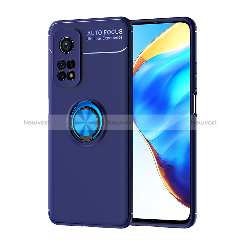 Ultra-thin Silicone Gel Soft Case Cover with Magnetic Finger Ring Stand SD1 for Xiaomi Redmi K30S 5G