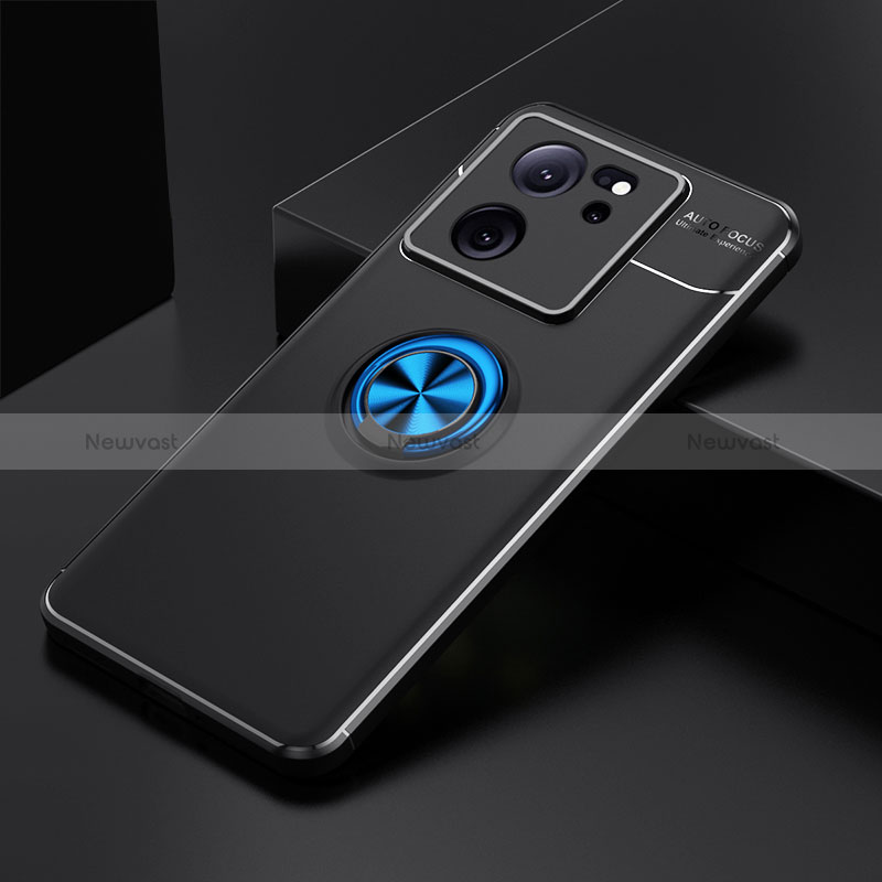 Ultra-thin Silicone Gel Soft Case Cover with Magnetic Finger Ring Stand SD1 for Xiaomi Redmi K60 Ultra 5G