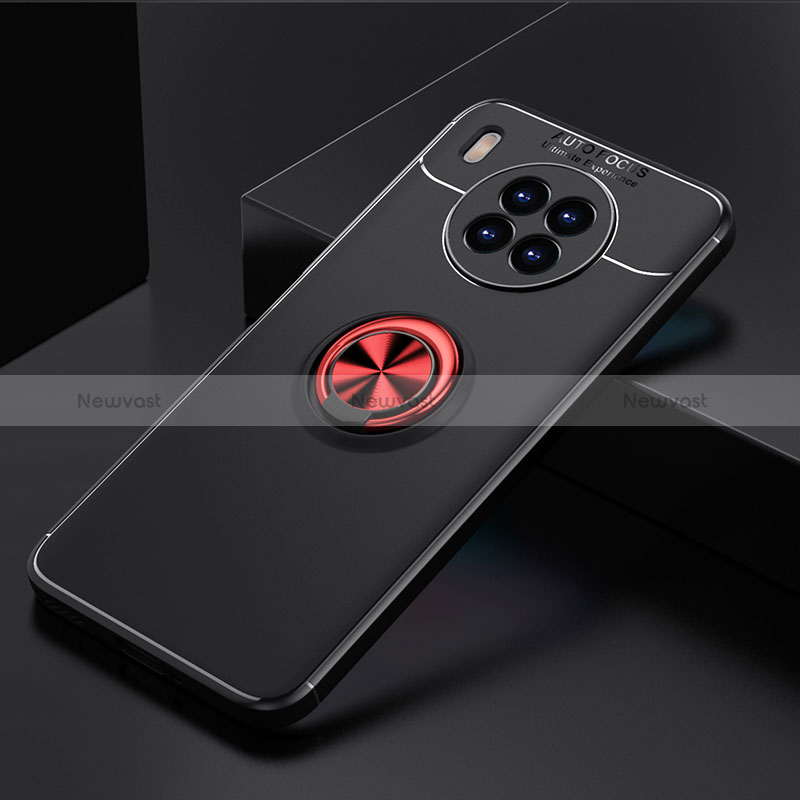 Ultra-thin Silicone Gel Soft Case Cover with Magnetic Finger Ring Stand SD2 for Huawei Nova 8i