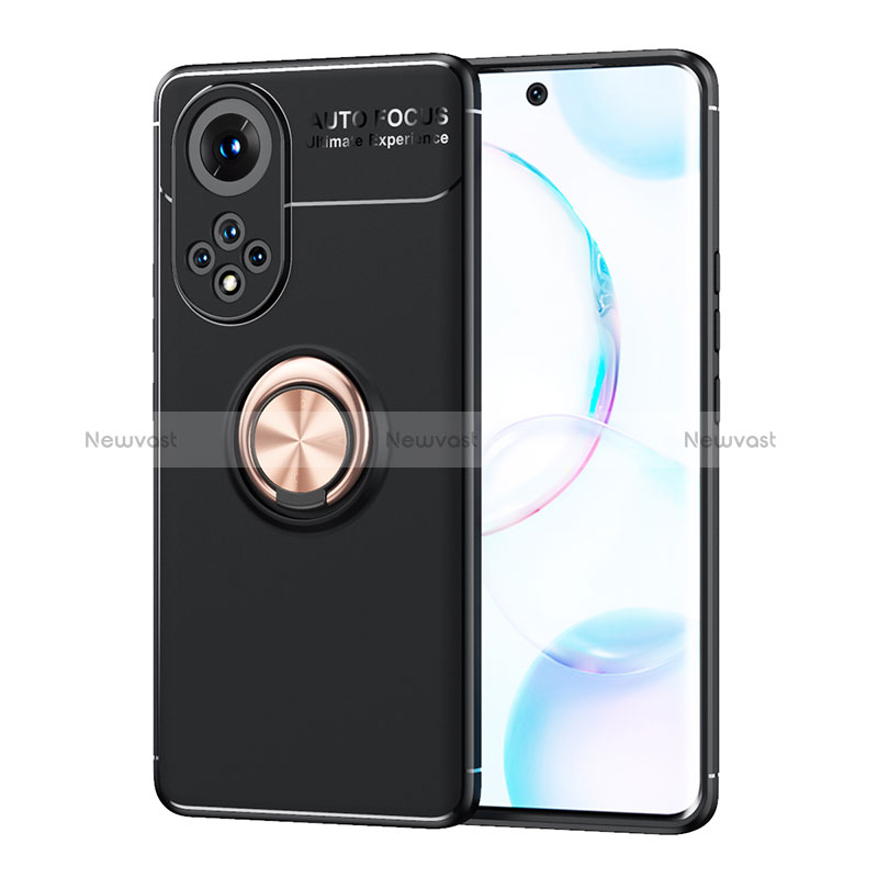 Ultra-thin Silicone Gel Soft Case Cover with Magnetic Finger Ring Stand SD2 for Huawei Nova 9