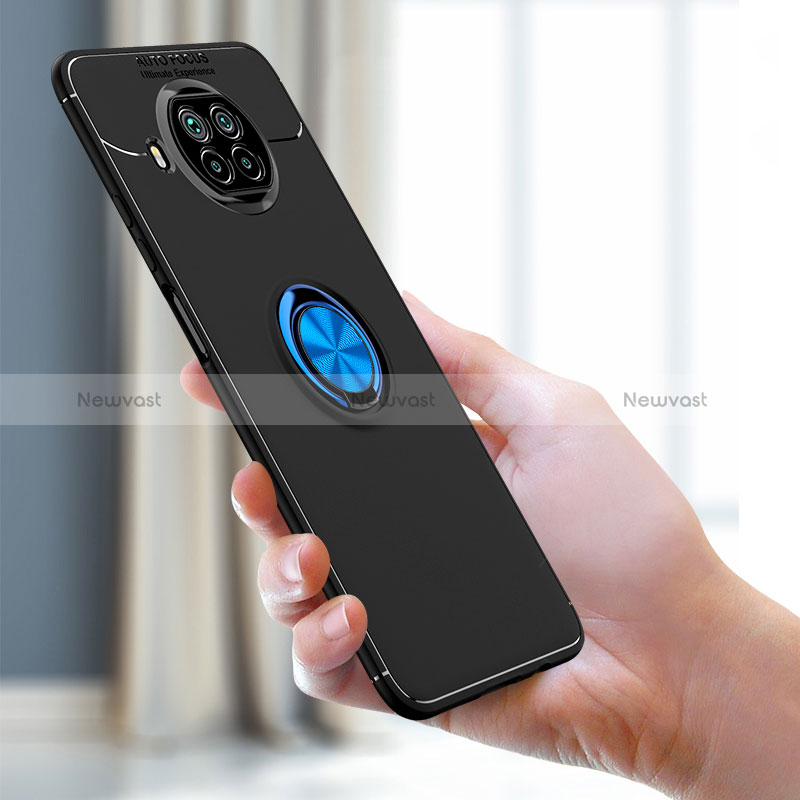 Ultra-thin Silicone Gel Soft Case Cover with Magnetic Finger Ring Stand SD2 for Xiaomi Mi 10T Lite 5G