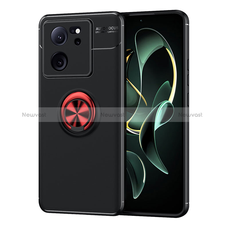 Ultra-thin Silicone Gel Soft Case Cover with Magnetic Finger Ring Stand SD2 for Xiaomi Redmi K60 Ultra 5G