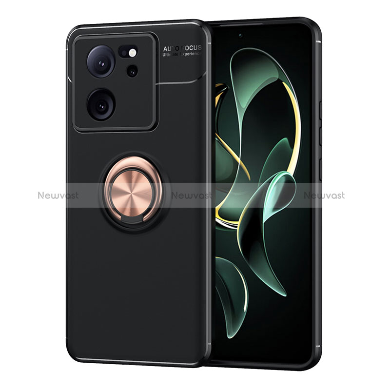 Ultra-thin Silicone Gel Soft Case Cover with Magnetic Finger Ring Stand SD2 for Xiaomi Redmi K60 Ultra 5G