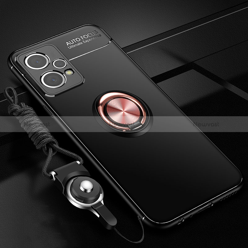 Ultra-thin Silicone Gel Soft Case Cover with Magnetic Finger Ring Stand SD3 for Realme 9 4G