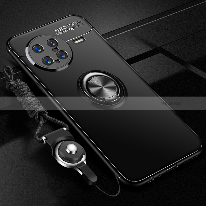 Ultra-thin Silicone Gel Soft Case Cover with Magnetic Finger Ring Stand SD3 for Vivo X Note