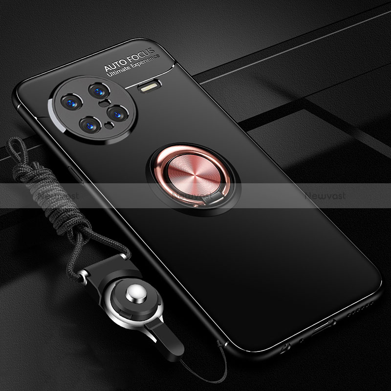 Ultra-thin Silicone Gel Soft Case Cover with Magnetic Finger Ring Stand SD3 for Vivo X Note