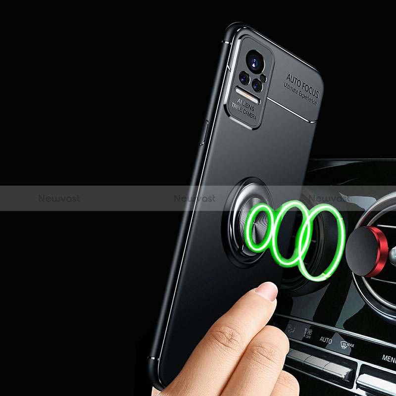 Ultra-thin Silicone Gel Soft Case Cover with Magnetic Finger Ring Stand SD3 for Xiaomi Civi 1S 5G