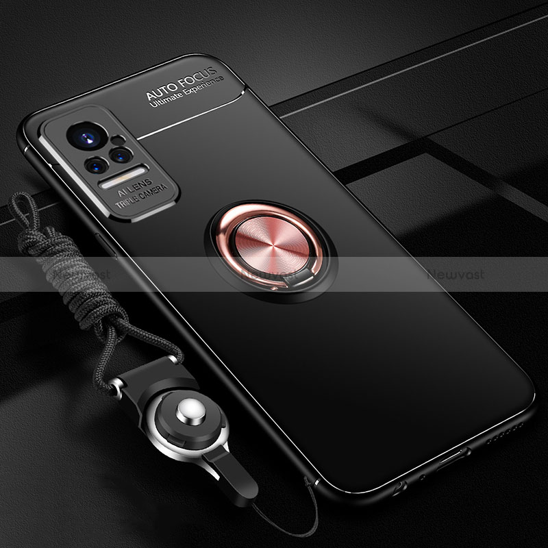 Ultra-thin Silicone Gel Soft Case Cover with Magnetic Finger Ring Stand SD3 for Xiaomi Civi 1S 5G