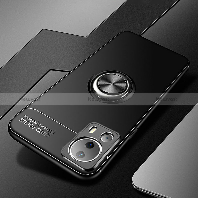 Ultra-thin Silicone Gel Soft Case Cover with Magnetic Finger Ring Stand SD3 for Xiaomi Civi 2 5G