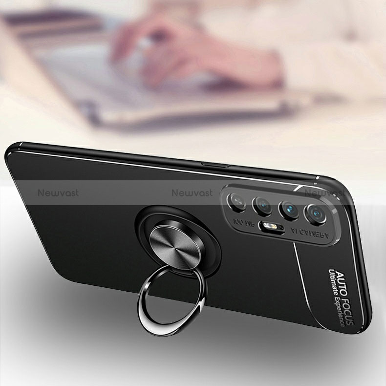 Ultra-thin Silicone Gel Soft Case Cover with Magnetic Finger Ring Stand SD3 for Xiaomi Mi 10S 5G