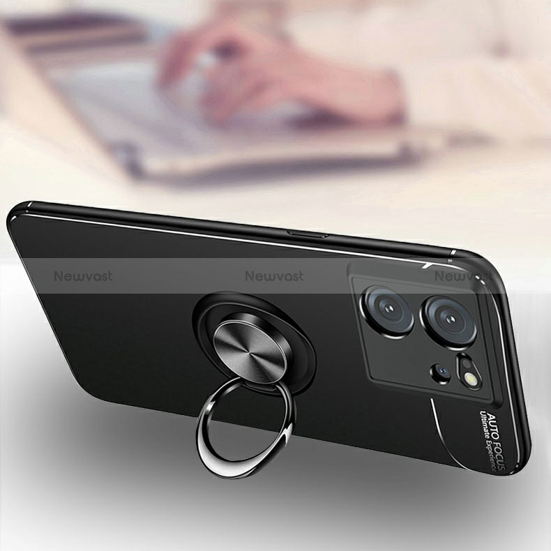 Ultra-thin Silicone Gel Soft Case Cover with Magnetic Finger Ring Stand SD3 for Xiaomi Mi 13T 5G