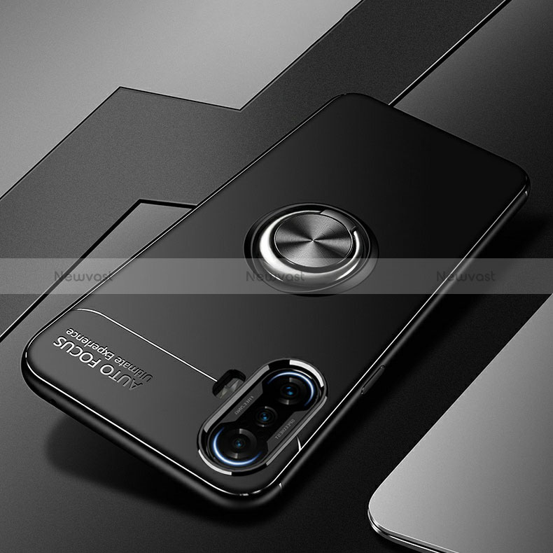 Ultra-thin Silicone Gel Soft Case Cover with Magnetic Finger Ring Stand SD3 for Xiaomi Poco F3 GT 5G