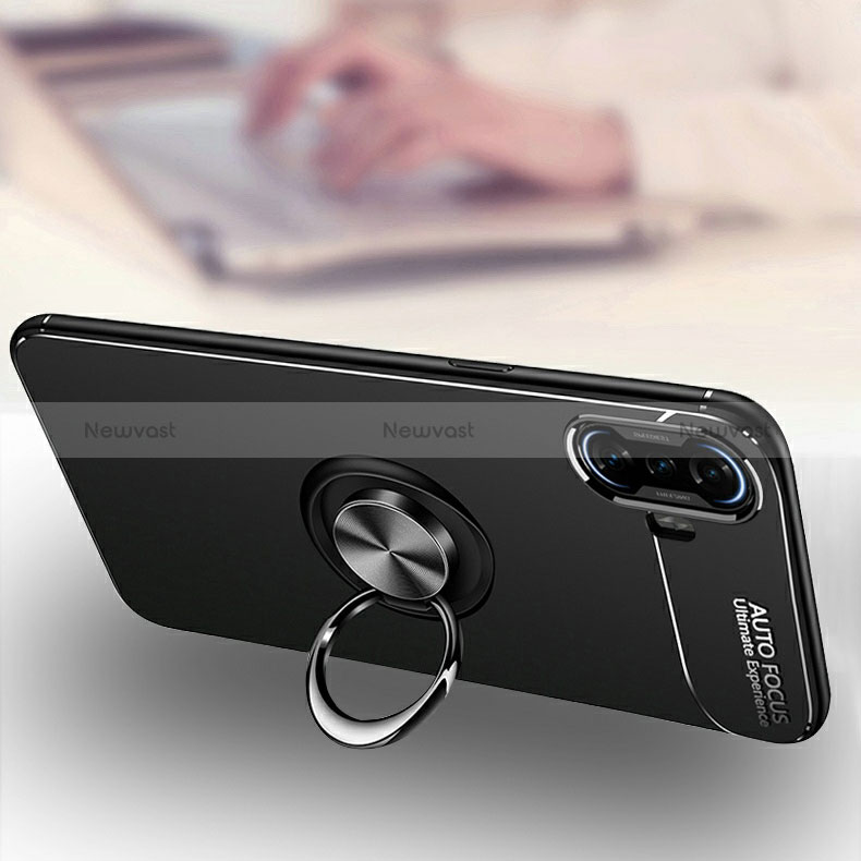 Ultra-thin Silicone Gel Soft Case Cover with Magnetic Finger Ring Stand SD3 for Xiaomi Redmi K40 Gaming 5G