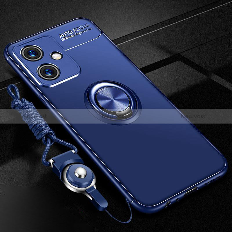 Ultra-thin Silicone Gel Soft Case Cover with Magnetic Finger Ring Stand SD3 for Xiaomi Redmi Note 12R Pro 5G