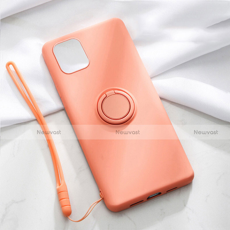 Ultra-thin Silicone Gel Soft Case Cover with Magnetic Finger Ring Stand T01 for Apple iPhone 11