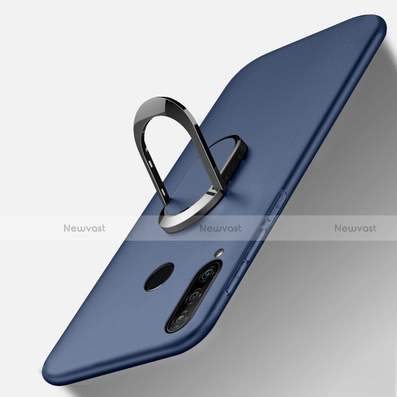 Ultra-thin Silicone Gel Soft Case Cover with Magnetic Finger Ring Stand T01 for Huawei Nova 4e