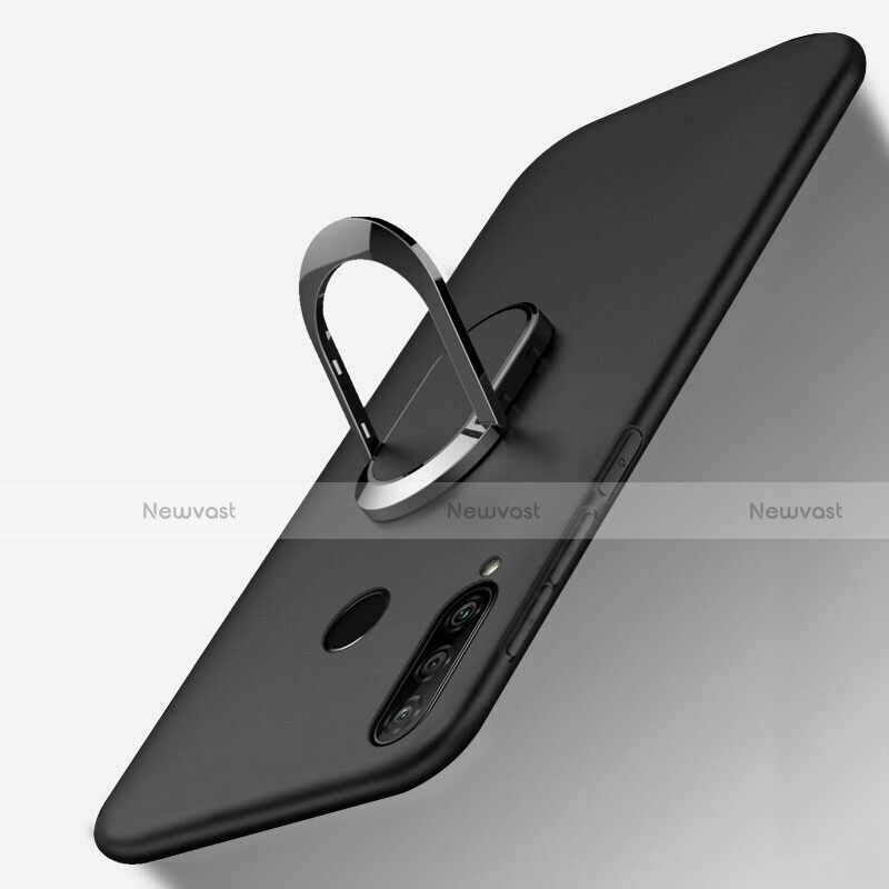 Ultra-thin Silicone Gel Soft Case Cover with Magnetic Finger Ring Stand T01 for Huawei P30 Lite