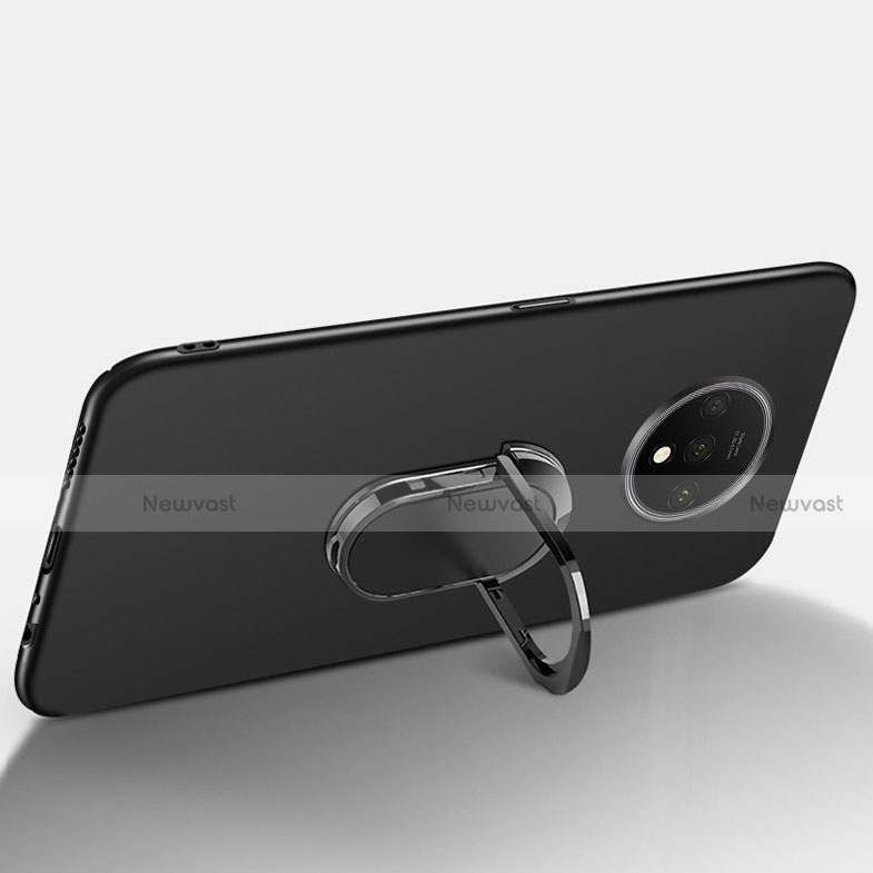 Ultra-thin Silicone Gel Soft Case Cover with Magnetic Finger Ring Stand T01 for OnePlus 7T