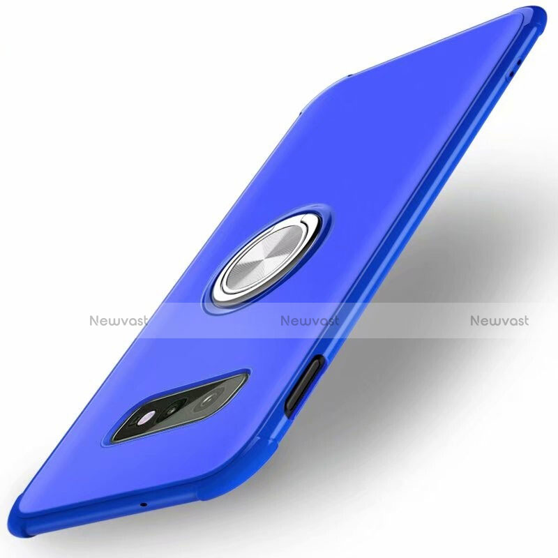 Ultra-thin Silicone Gel Soft Case Cover with Magnetic Finger Ring Stand T01 for Samsung Galaxy S10e