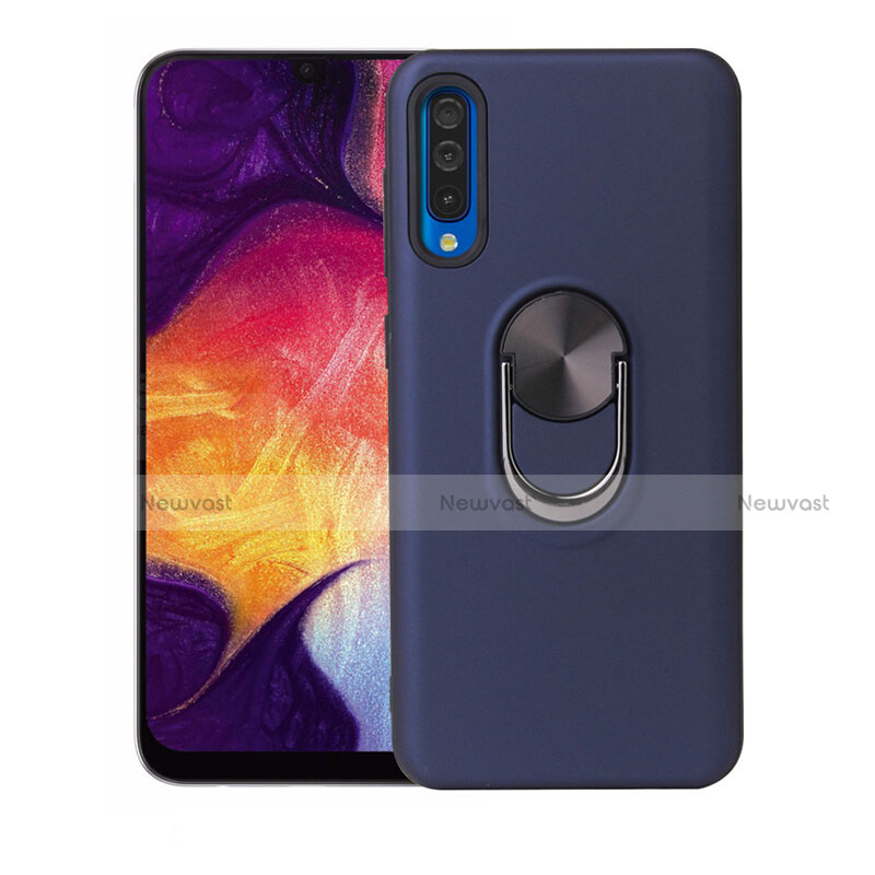 Ultra-thin Silicone Gel Soft Case Cover with Magnetic Finger Ring Stand T02 for Samsung Galaxy A90 5G