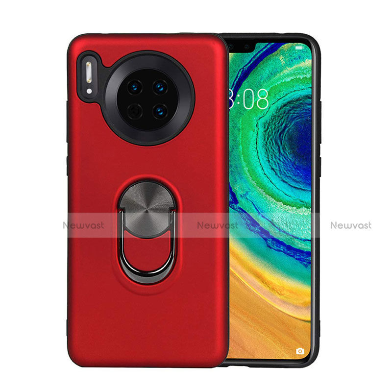 Ultra-thin Silicone Gel Soft Case Cover with Magnetic Finger Ring Stand T03 for Huawei Mate 30 Pro