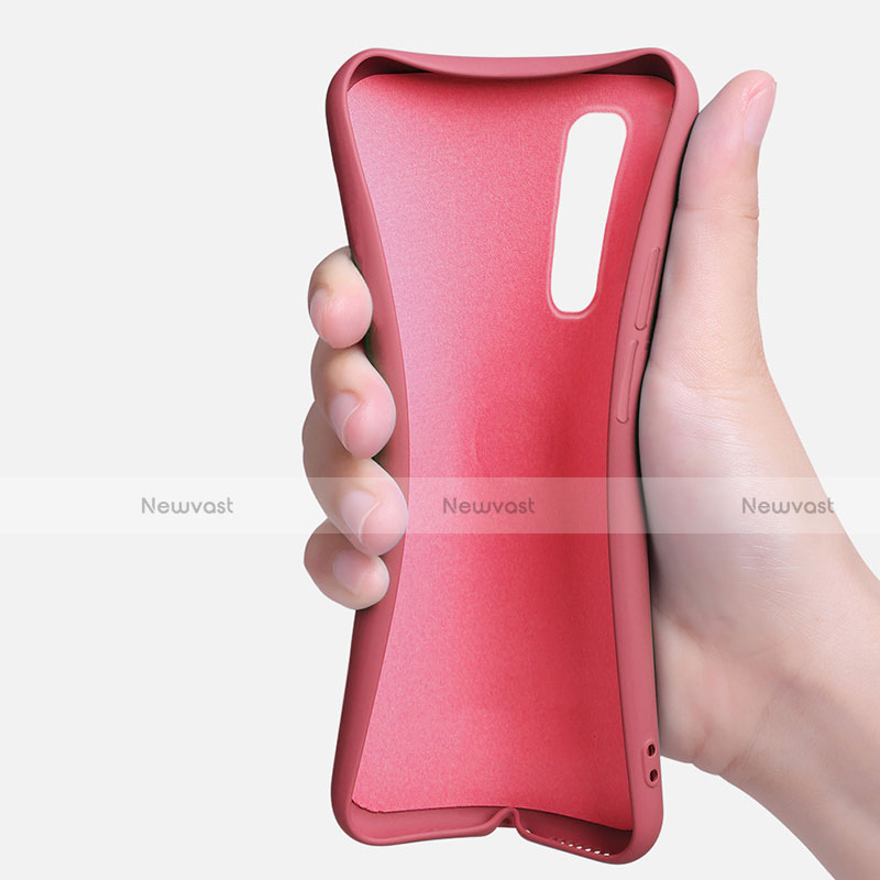 Ultra-thin Silicone Gel Soft Case Cover with Magnetic Finger Ring Stand T03 for Oppo Find X2 Neo