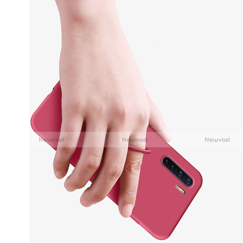 Ultra-thin Silicone Gel Soft Case Cover with Magnetic Finger Ring Stand T04 for Oppo Find X2 Lite