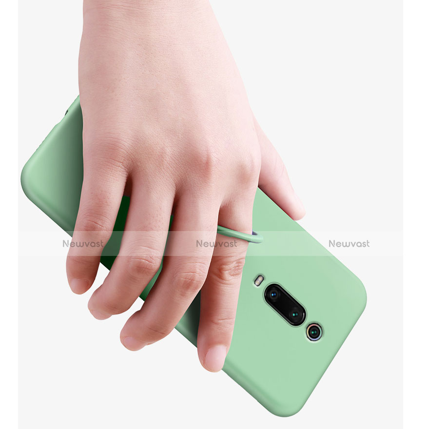 Ultra-thin Silicone Gel Soft Case Cover with Magnetic Finger Ring Stand T07 for Xiaomi Mi 9T