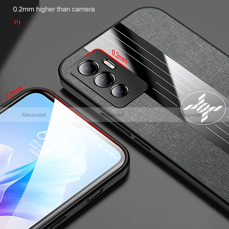 Ultra-thin Silicone Gel Soft Case Cover with Magnetic Finger Ring Stand X01L for Vivo V23e 5G