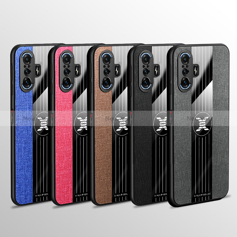 Ultra-thin Silicone Gel Soft Case Cover with Magnetic Finger Ring Stand X01L for Xiaomi Poco F3 GT 5G