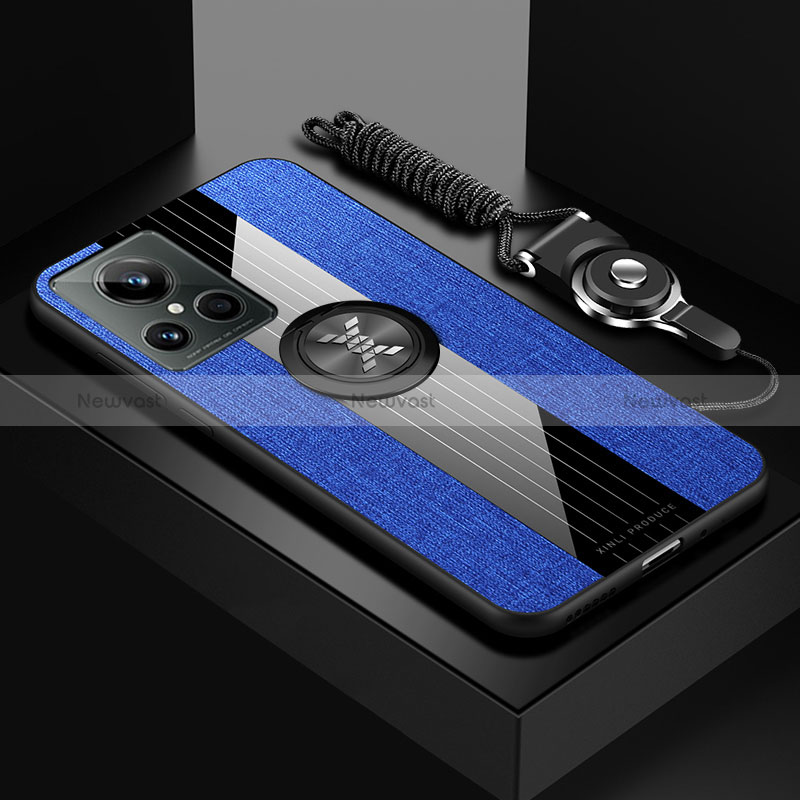 Ultra-thin Silicone Gel Soft Case Cover with Magnetic Finger Ring Stand X03L for Realme GT2 Master Explorer