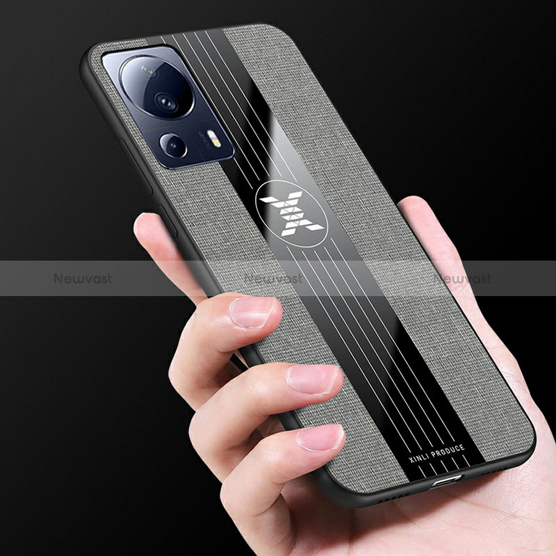 Ultra-thin Silicone Gel Soft Case Cover with Magnetic Finger Ring Stand X03L for Xiaomi Civi 2 5G