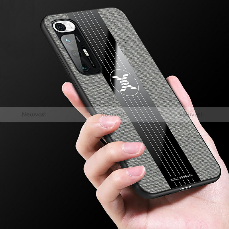 Ultra-thin Silicone Gel Soft Case Cover with Magnetic Finger Ring Stand X03L for Xiaomi Mi 10S 5G