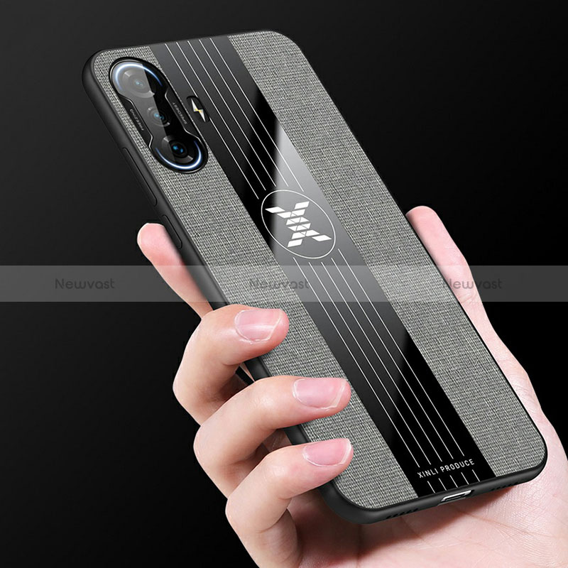 Ultra-thin Silicone Gel Soft Case Cover with Magnetic Finger Ring Stand X03L for Xiaomi Poco F3 GT 5G
