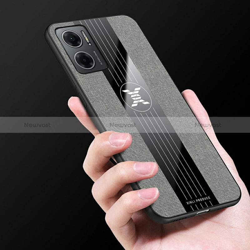 Ultra-thin Silicone Gel Soft Case Cover with Magnetic Finger Ring Stand X03L for Xiaomi Redmi 10 5G