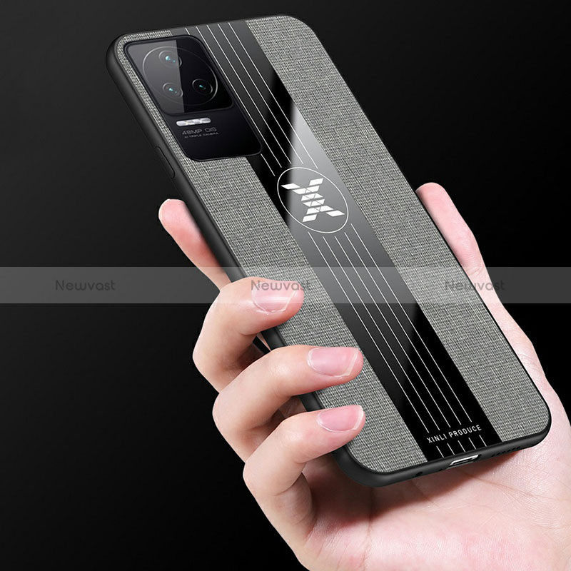 Ultra-thin Silicone Gel Soft Case Cover with Magnetic Finger Ring Stand X03L for Xiaomi Redmi K50 Pro 5G