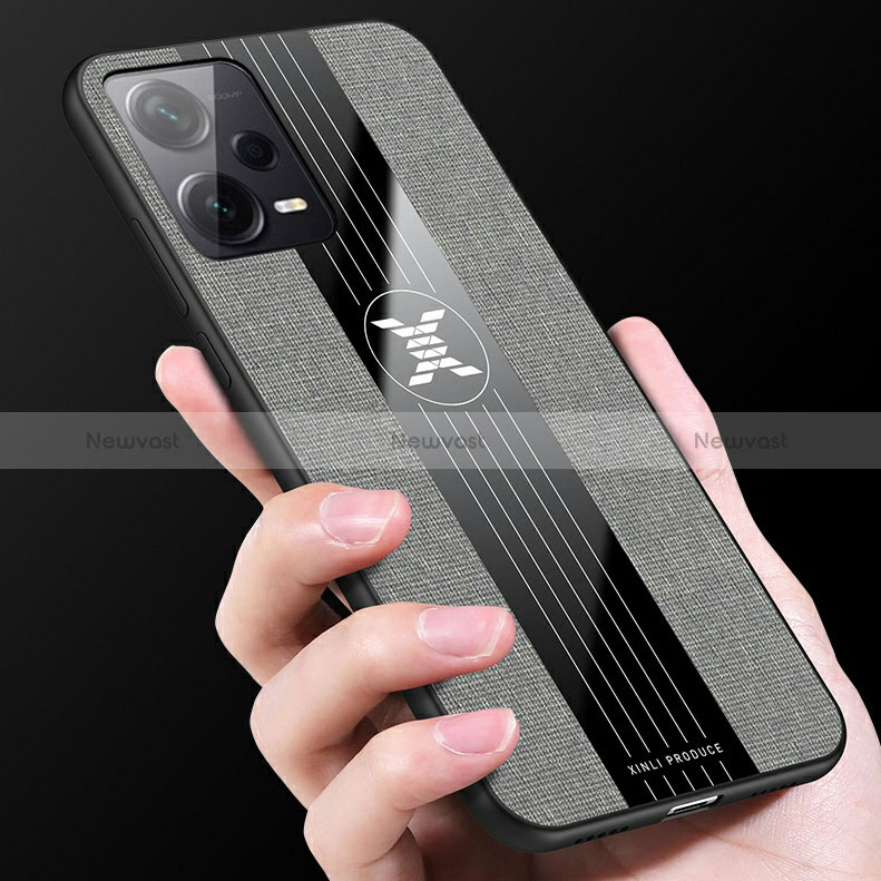 Ultra-thin Silicone Gel Soft Case Cover with Magnetic Finger Ring Stand X03L for Xiaomi Redmi Note 12 Explorer