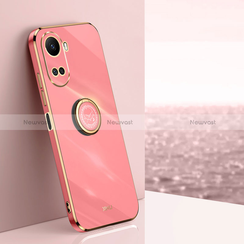 Ultra-thin Silicone Gel Soft Case Cover with Magnetic Finger Ring Stand XL1 for Huawei Nova 10 SE