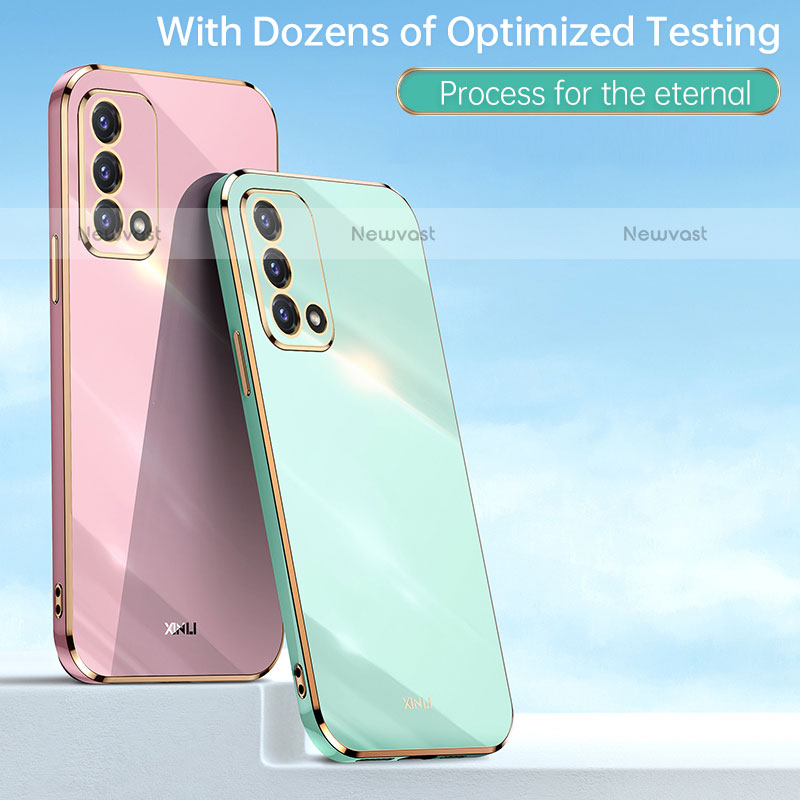 Ultra-thin Silicone Gel Soft Case Cover with Magnetic Finger Ring Stand XL1 for Oppo A74 4G