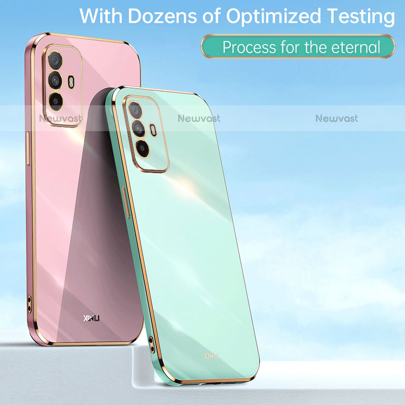 Ultra-thin Silicone Gel Soft Case Cover with Magnetic Finger Ring Stand XL1 for Oppo A94 5G