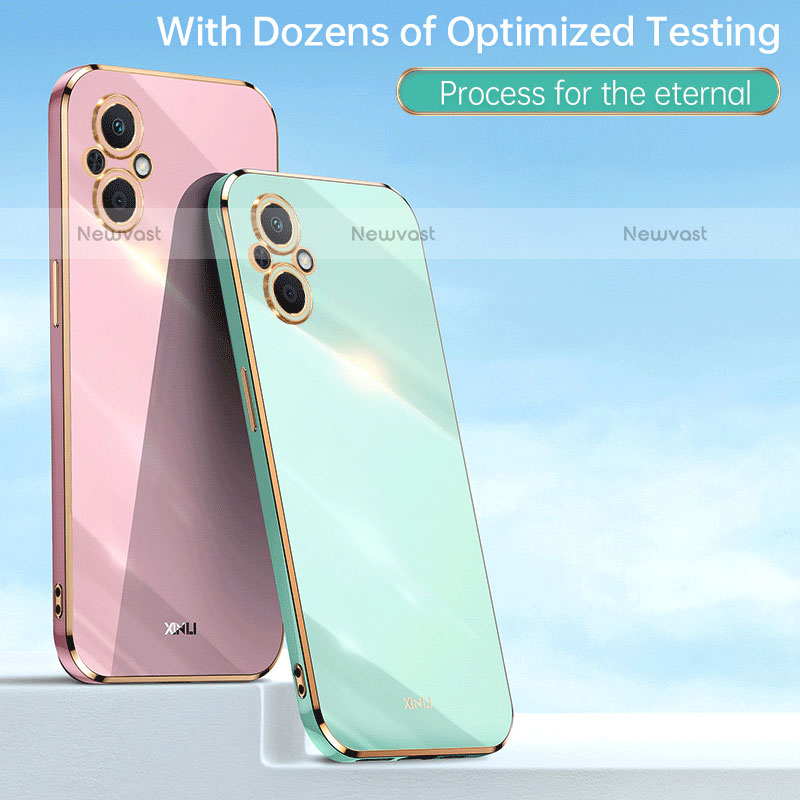 Ultra-thin Silicone Gel Soft Case Cover with Magnetic Finger Ring Stand XL1 for Oppo F21s Pro 5G