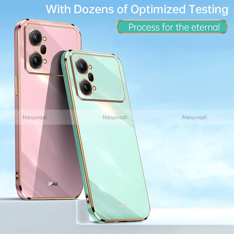 Ultra-thin Silicone Gel Soft Case Cover with Magnetic Finger Ring Stand XL1 for Oppo K10 Pro 5G