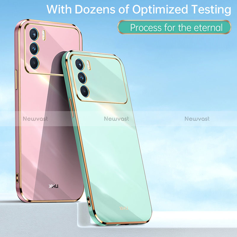 Ultra-thin Silicone Gel Soft Case Cover with Magnetic Finger Ring Stand XL1 for Oppo K9 Pro 5G