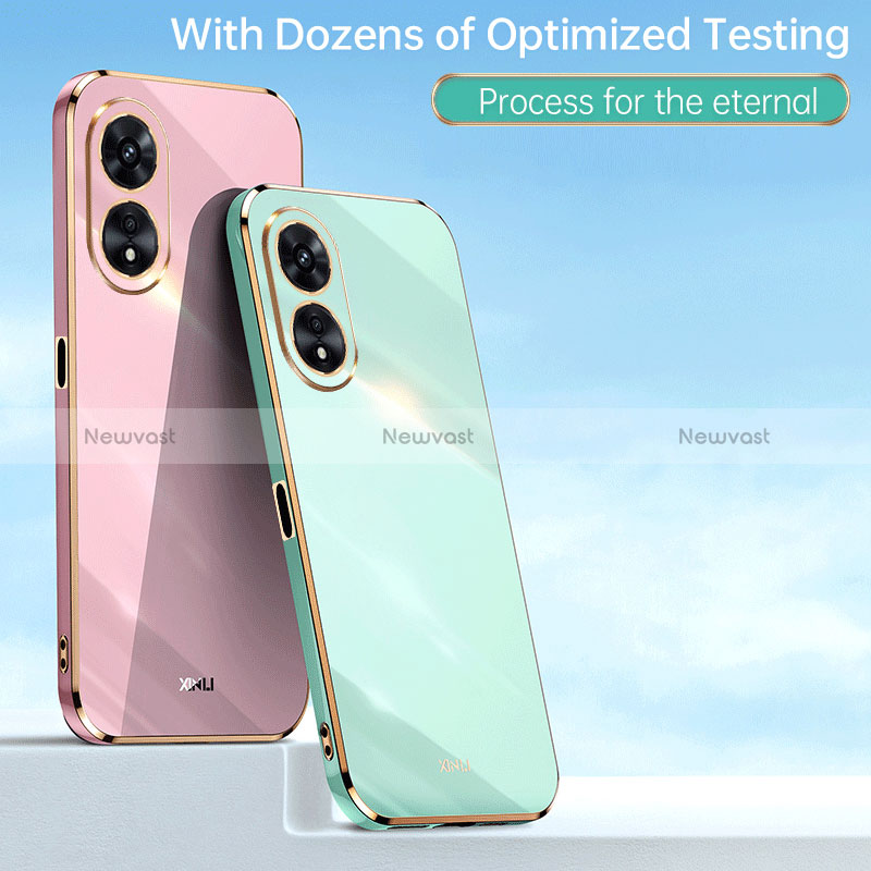 Ultra-thin Silicone Gel Soft Case Cover with Magnetic Finger Ring Stand XL1 for Oppo Reno8 T 5G