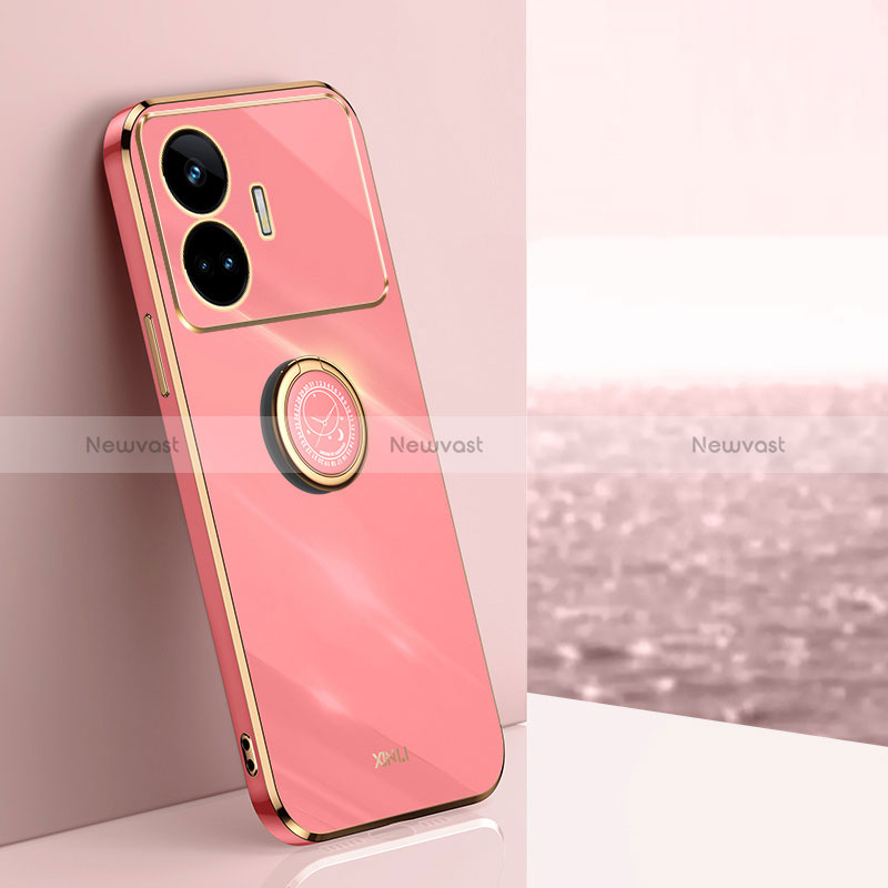 Ultra-thin Silicone Gel Soft Case Cover with Magnetic Finger Ring Stand XL1 for Realme GT Neo5 SE 5G