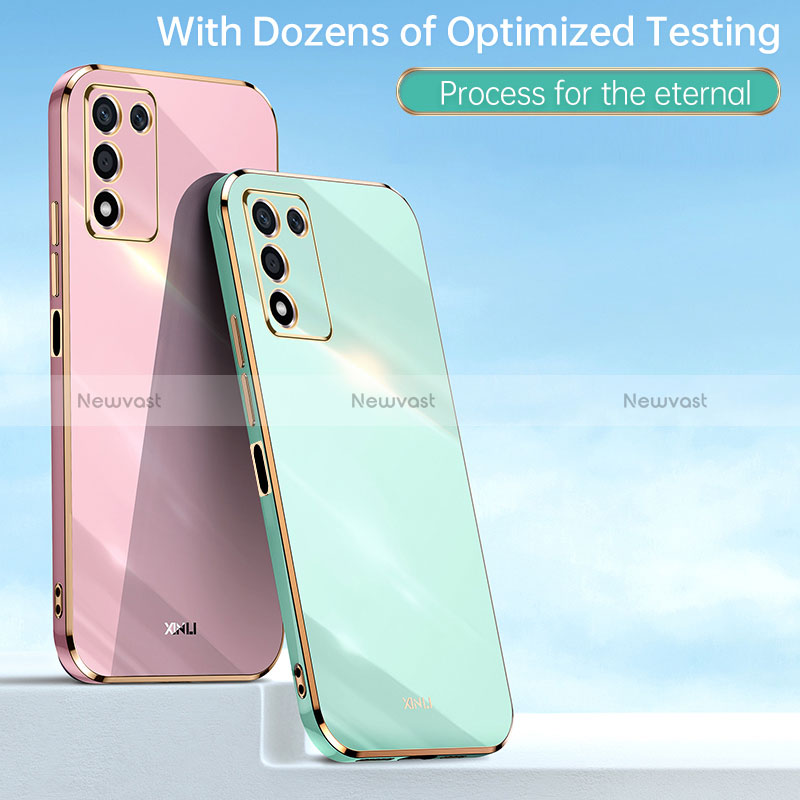 Ultra-thin Silicone Gel Soft Case Cover with Magnetic Finger Ring Stand XL1 for Realme Q3s 5G